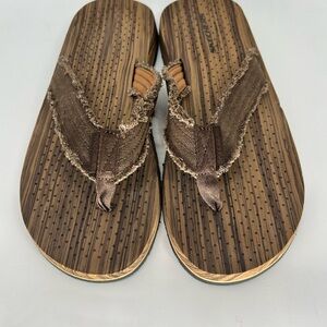 Men's Brown Skechers Tantric Fritz Flip Flops size 10 EUC